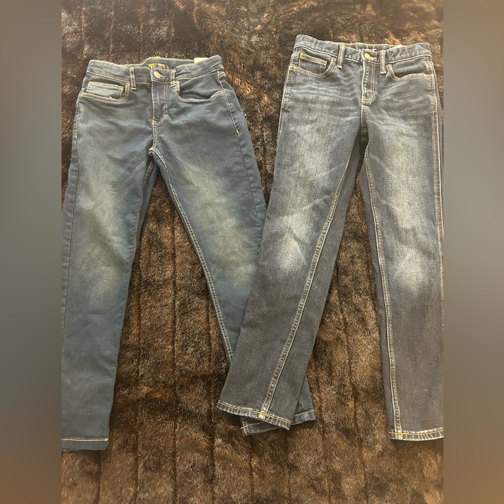 Boys Size 12 Jeans Lot | Lee Slim Fit & Old Navy Tapered | 2 Pairs